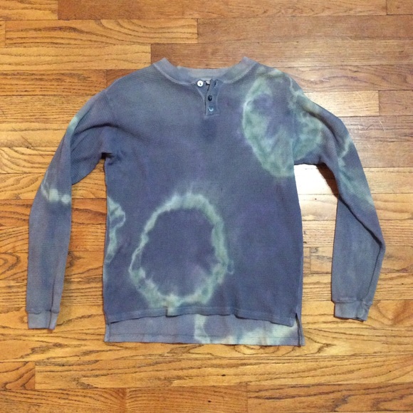 Tie-Dye Thermal Waffle Shirt - Picture 1 of 9